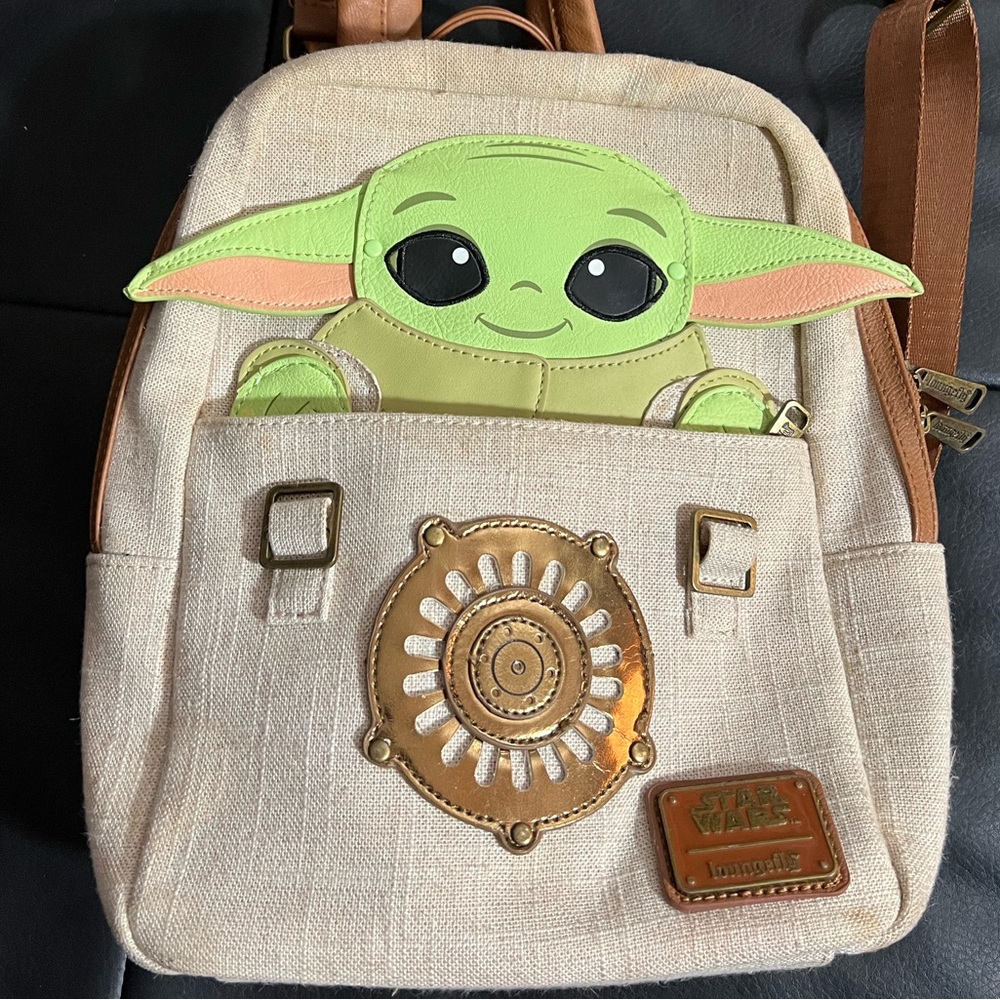 SOLD Star Wars Loungefly Grogu The Mandalorian Mini Backpack from Disney Parks - Picture 2 of 7